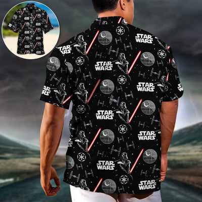 Star Wars Darth Vader With Light Saber - Hawaiian Shirt For Men, Women, Kids - Owl Ohh-Owl Ohh