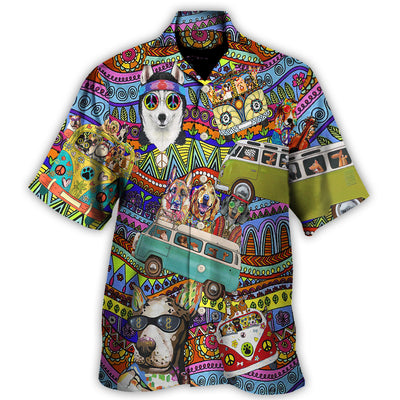Hawaiian Shirt / Adults / S Dogs Love Cool Life Style - Hawaiian Shirt - Owls Matrix LTD