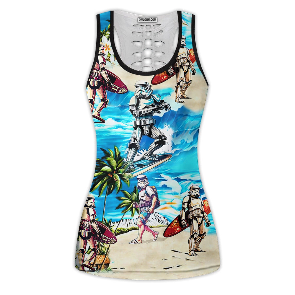 Stormtrooper Starwars Surfing - Tank Top Hollow