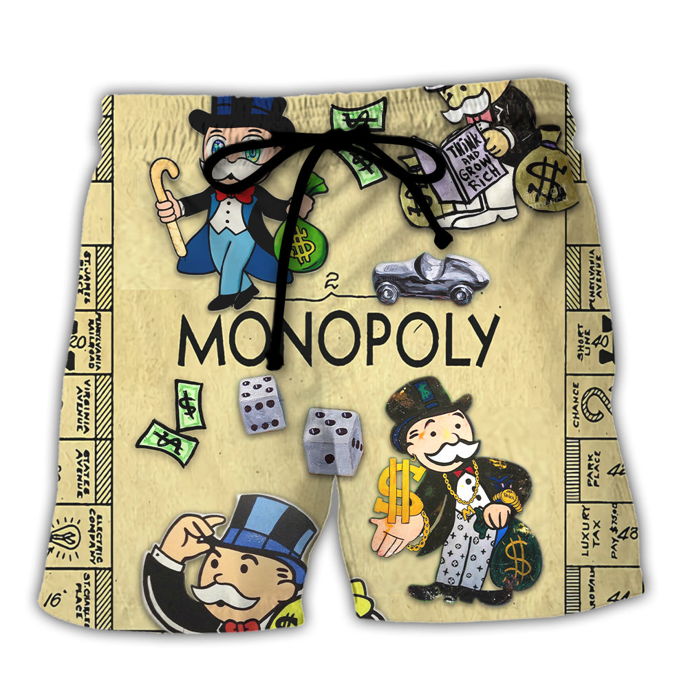 Monopoly Lover Funny Style - Beach Short - Owls Matrix LTD