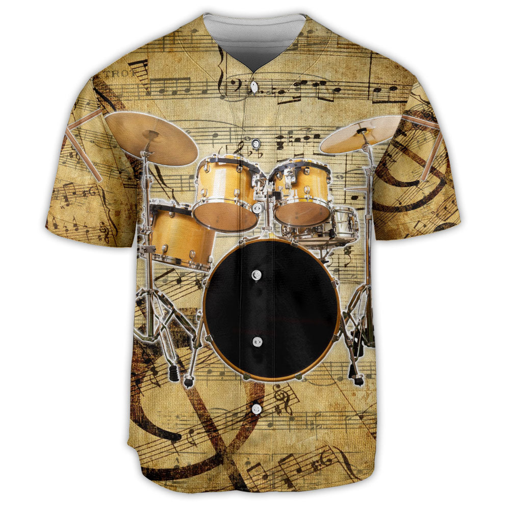 Drum I'm A Drummer Vintage Style- Baseball Jersey - Owls Matrix LTD