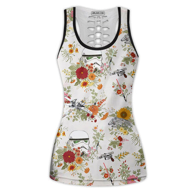 Starwars Stormtrooper Flower Vintage Autumn - Tank Top Hollow