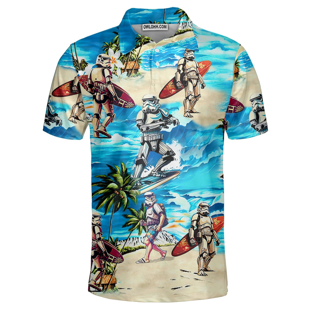 Stormtrooper Starwars Surfing - Polo Shirt