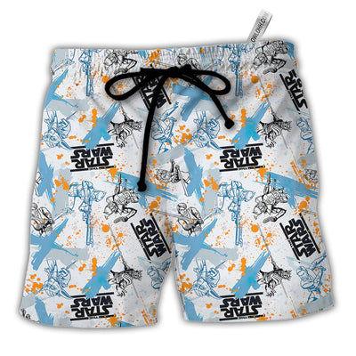 Starwars Yoda Fighters Pattern - Beach Short