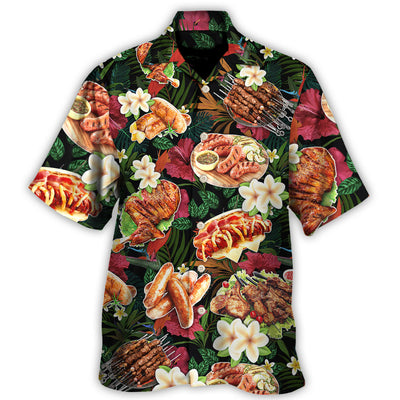 Barbecue Funny I Want A Hot Body But I Also Want BBQ - Hawaiian Shirt