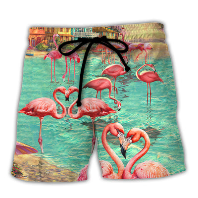 Beach Flamingo Love You To The Beach And Back - Beach Short