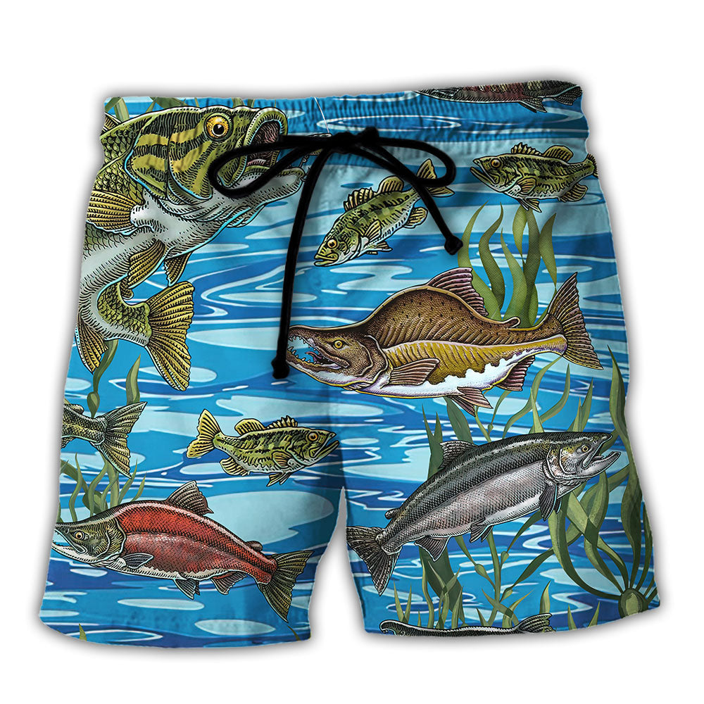 Fishing May The Fish Be With You - Beach Short