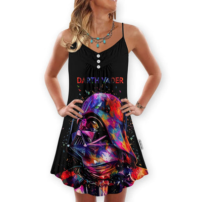 SW Darth Vader Full Color - V-neck Sleeveless Cami Dress
