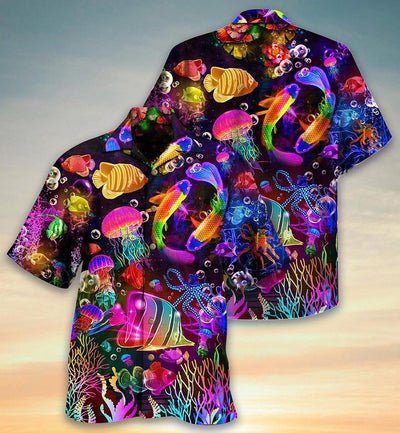 Fish Rainbow Lovely Style - Hawaiian Shirt - Owls Matrix LTD