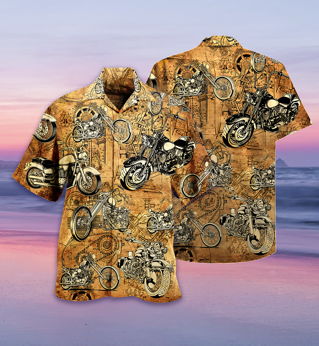 Motorcycle Vintage I'm Cool - Hawaiian Shirt - Owls Matrix LTD