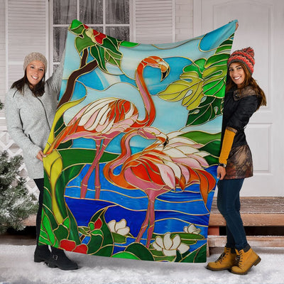 Flamingo Love Beautiful Life - Flannel Blanket - Owls Matrix LTD