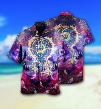 Native Dreamcatcher Moon Smile Mysterious Galaxy - Hawaiian Shirt - Owls Matrix LTD