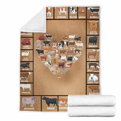 Cow Farm Life Love Animals - Flannel Blanket - Owls Matrix LTD