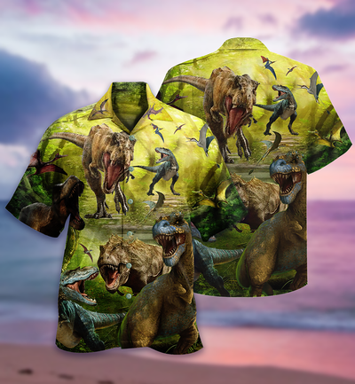 Dinosaur My Love Dinosaur World - Hawaiian Shirt - Owls Matrix LTD
