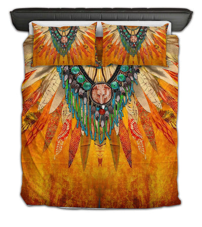 US / Twin (68" x 86") Native American Sunset Cool Style - Bedding Cover - Owls Matrix LTD