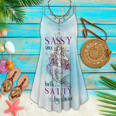 Mermaid Sassy Sine Birth Salty By Choice - Summer Dress - Owls Matrix LTD