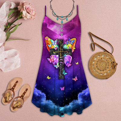 Butterfly Faith I Can Do All Things - Summer Dress - Owls Matrix LTD