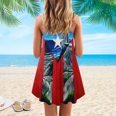 Beach Puerto Rico Love Beach - Summer Dress - Owls Matrix LTD