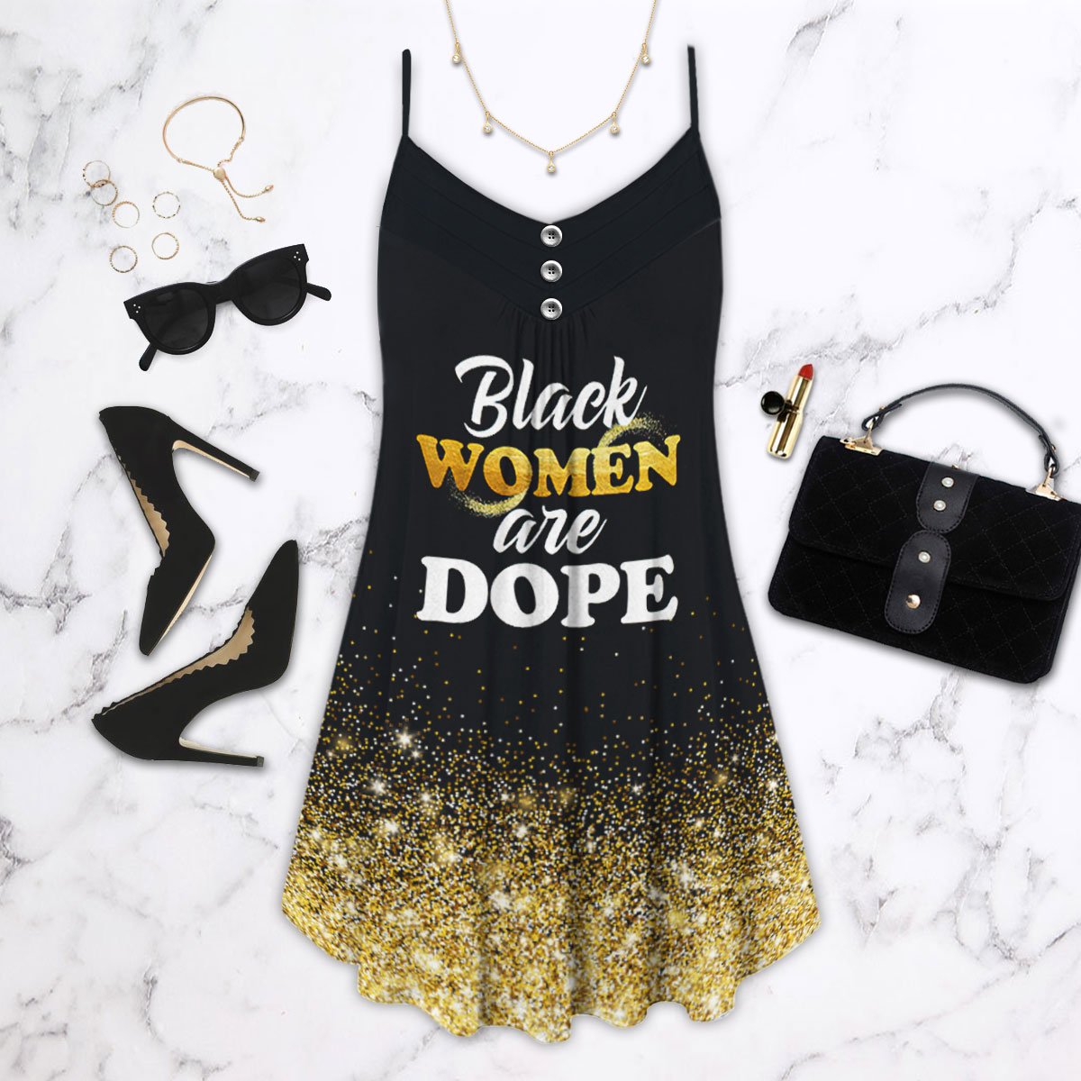 Black Women Are Dope - Summer Dress - Owls Matrix LTD