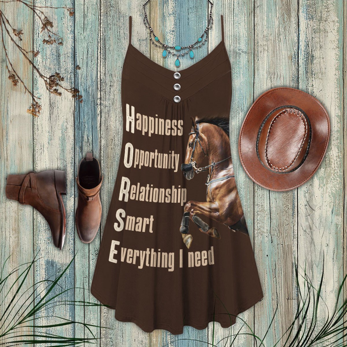 Horse Definition Happiness - Summer Dress - Owls Matrix LTD
