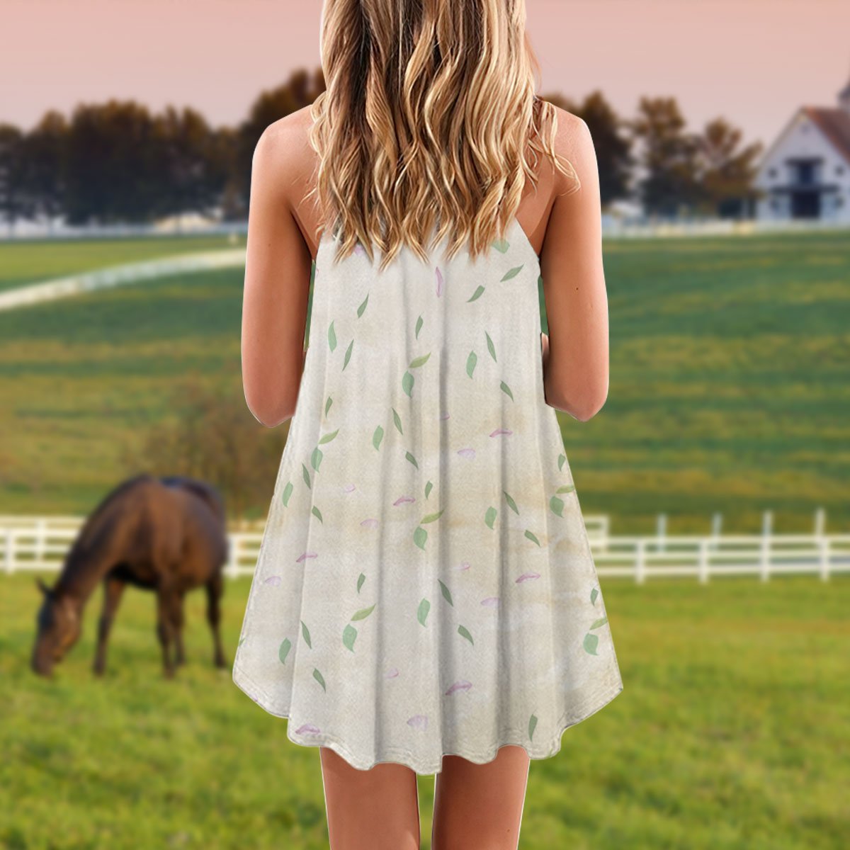 Horse Hoof Prints On My Heart - Summer Dress - Owls Matrix LTD