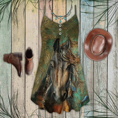 Horse Cool Style - Summer Dress - Owls Matrix LTD
