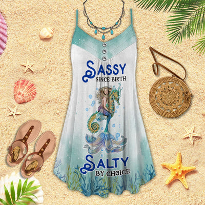 Mermaid Sassy Sine Birth Salty By Choice Summer Style - Summer Dress - Owls Matrix LTD