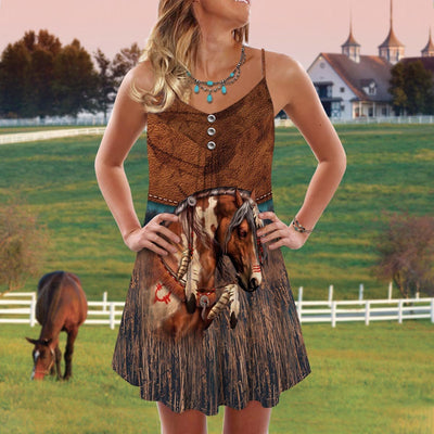 Horse Cool Leather Style - Summer Dress - Owls Matrix LTD