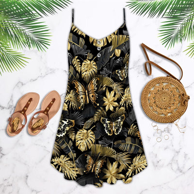 Butterfly Tropical Amazing Pattern - Summer Dress - Owls Matrix LTD