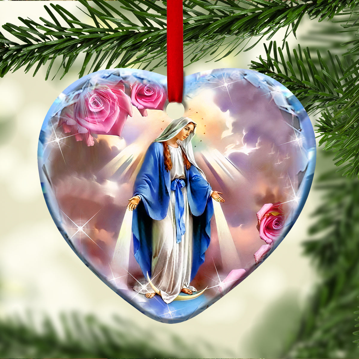 Mother Maria Faith Love - Heart Ornament - Owls Matrix LTD