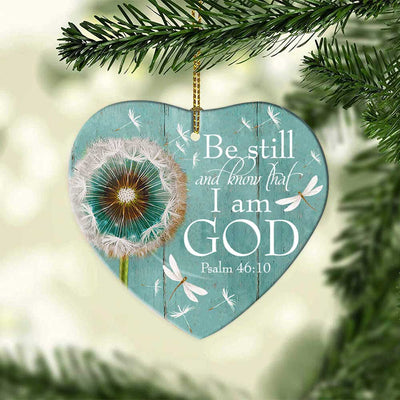 God Faith Stay Still - Heart Ornament - Owls Matrix LTD