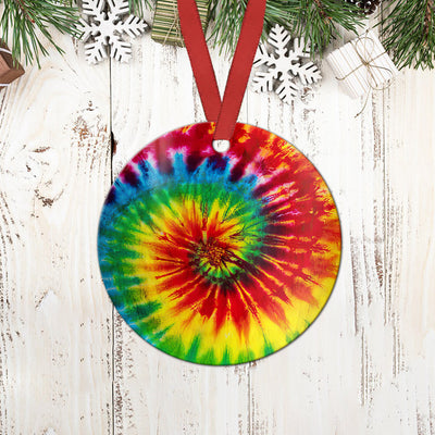 Hippie Tie Dye Lover - Circle Ornament - Owls Matrix LTD