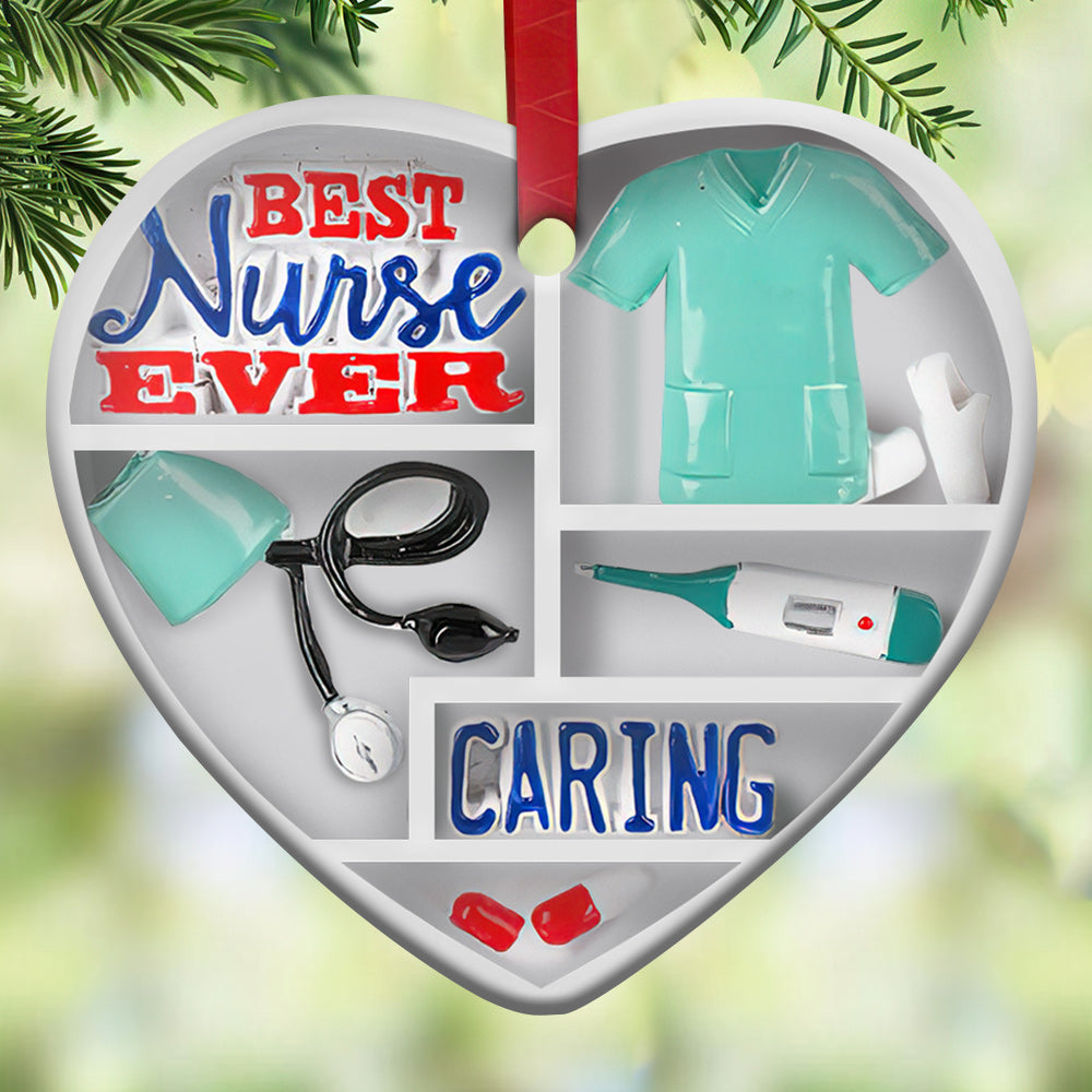 Nurse Caring Shelf Style - Heart Ornament - Owls Matrix LTD