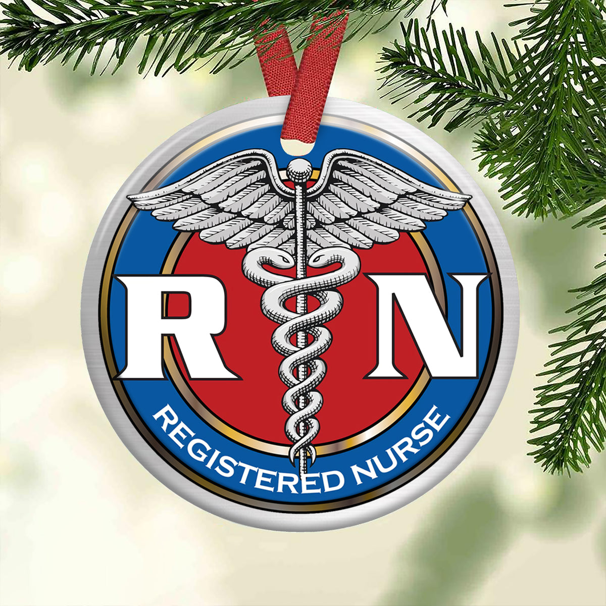 Nurse Logo So Basic - Circle Ornament - Owls Matrix LTD