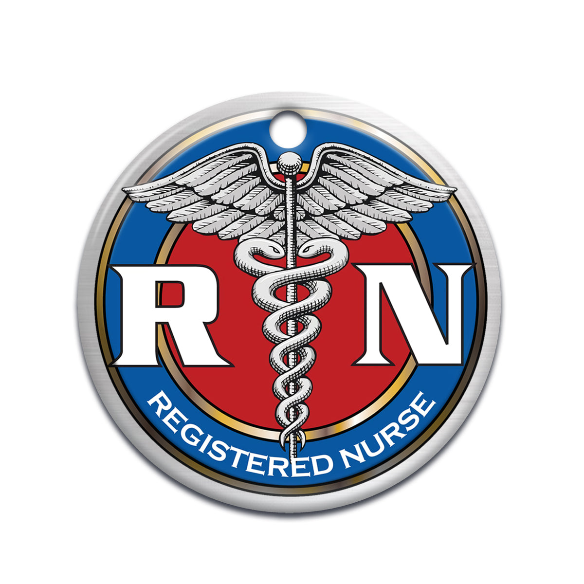Nurse Registered Nurse Logo - Circle Ornament - Owls Matrix LTD