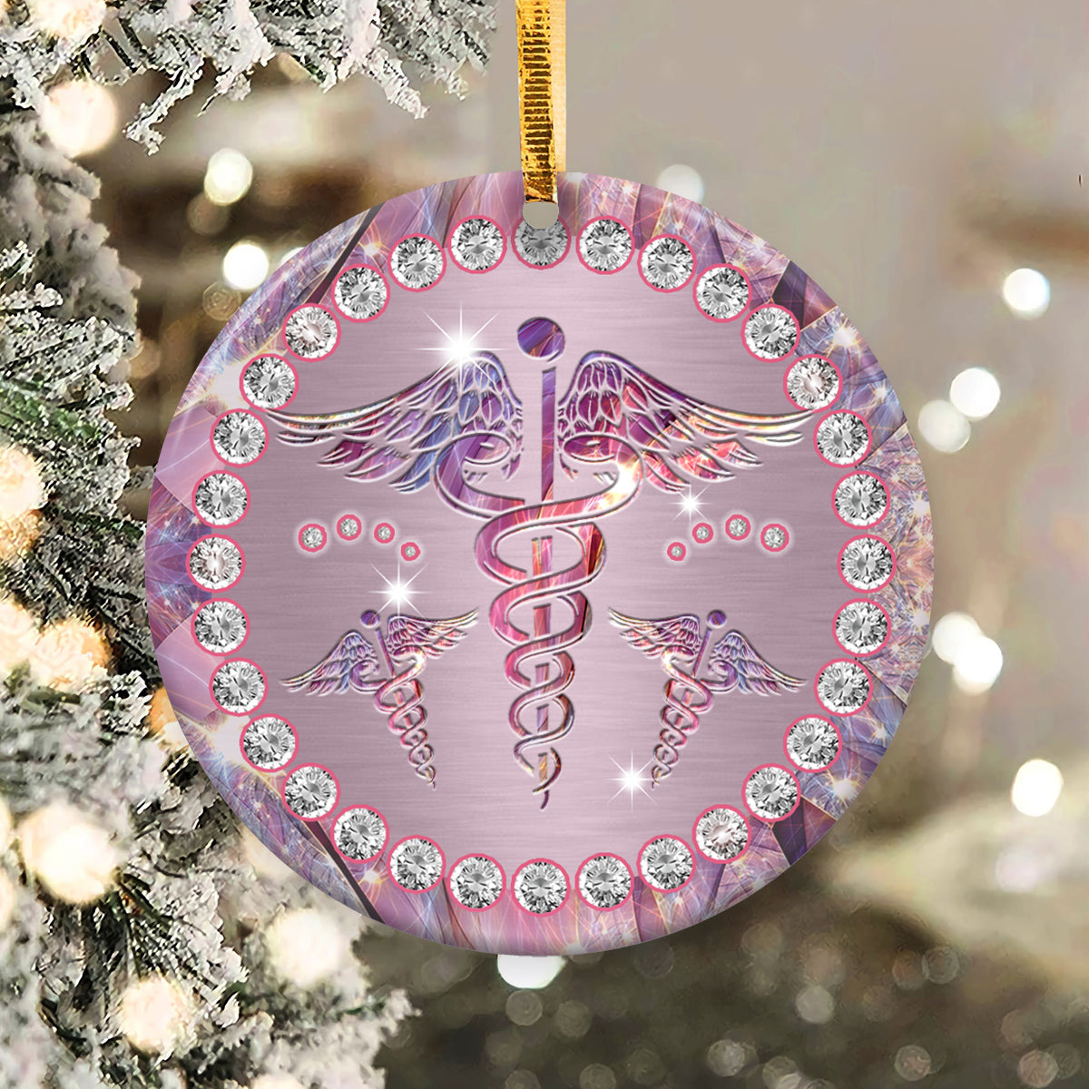 Nurse Jewelry Lover Style - Circle Ornament - Owls Matrix LTD