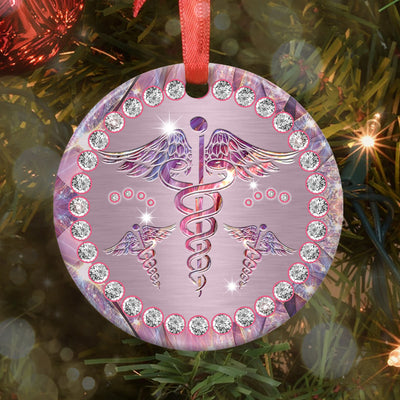 Nurse Jewelry Lover Style - Circle Ornament - Owls Matrix LTD
