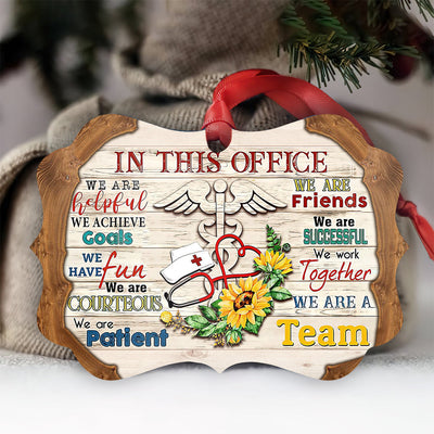 Nurse In This Office - Horizontal Ornament - Owls Matrix LTD