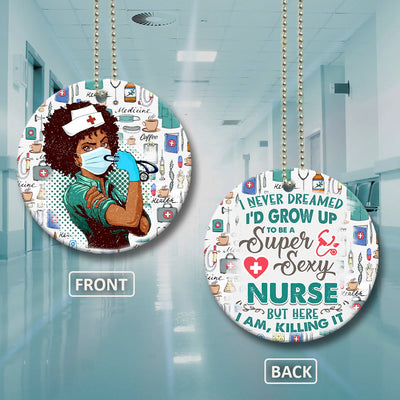 Nurse Awesome Nurse In Life - Circle Ornament - Owls Matrix LTD
