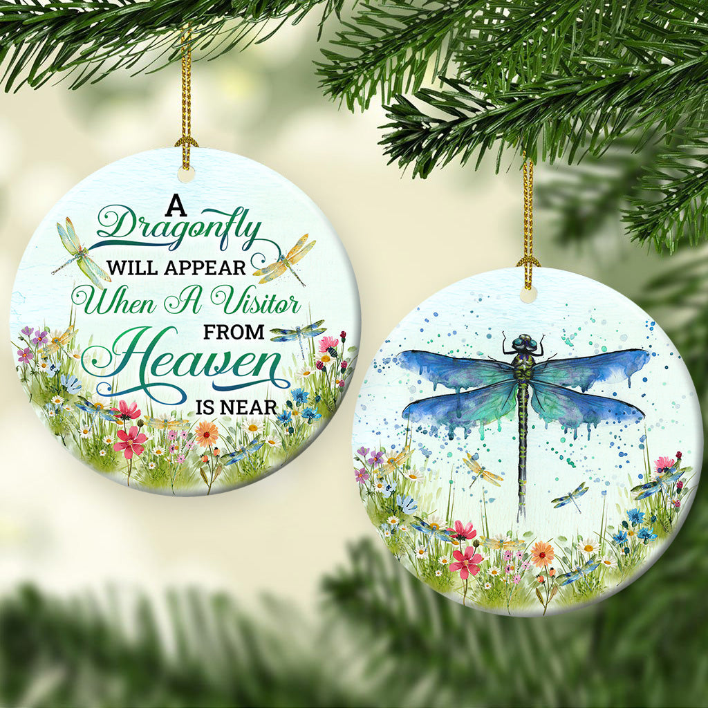 Dragonfly Faith Will Appear - Circle Ornament - Owls Matrix LTD