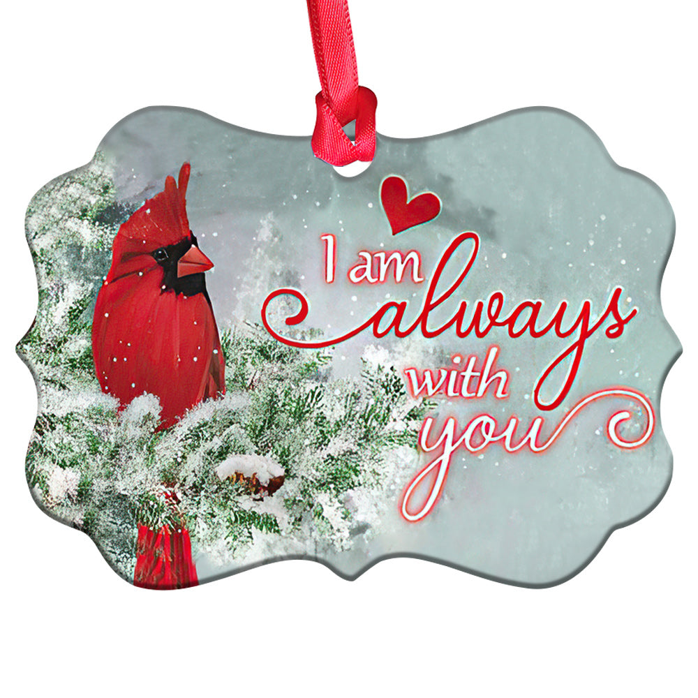 Cardinal I Am Always With You Lover - Horizontal Ornament - Owls Matrix LTD