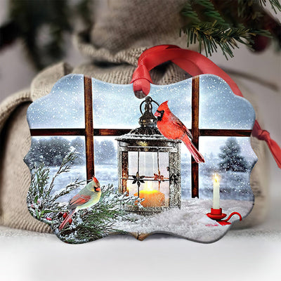 Cardinal Lantern Winter Is Coming - Horizontal Ornament - Owls Matrix LTD