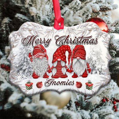 Gnome Merry Christmas Lovely Style - Horizontal Ornament - Owls Matrix LTD