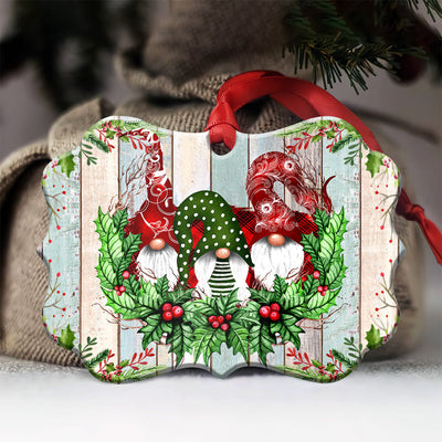 Gnome Christmas Theme Lover - Horizontal Ornament - Owls Matrix LTD