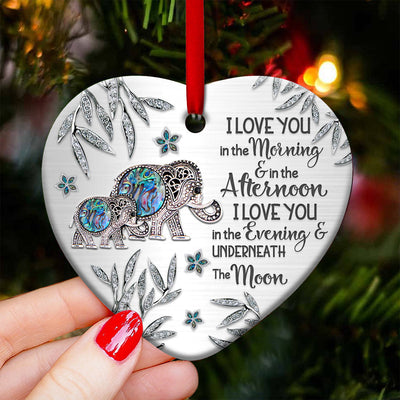 Elephant Motherhood Jewelry Style - Heart Ornament - Owls Matrix LTD
