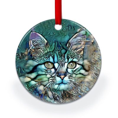Cat Jewelry Nice Cat - Circle Ornament - Owls Matrix LTD