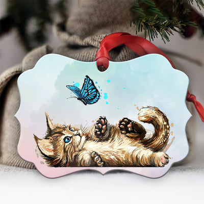 Cat Whisper So Cute - Horizontal Ornament - Owls Matrix LTD
