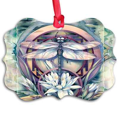 Dragonfly Art Colorful Style - Horizontal Ornament - Owls Matrix LTD