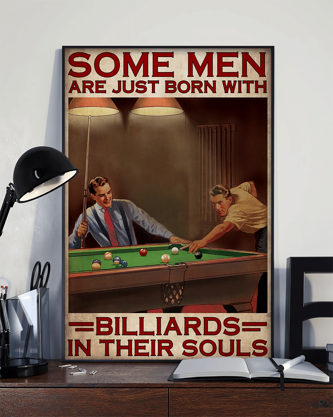Billiard Men Born With Billiard - Vertical Poster - Owls Matrix LTD