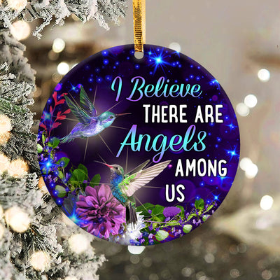 Hummingbird Memorial Angels Among Us - Circle Ornament - Owls Matrix LTD